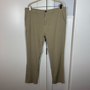 FREE FLY Apparel Mens 36x32 Khaki‎ Polyester Performance Casual Pants